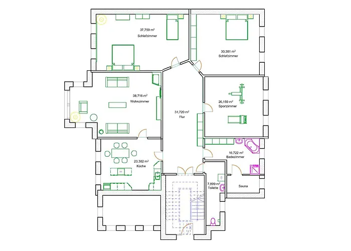 Stadtvilla Zentral 200qm Mit Sauna Und Gym